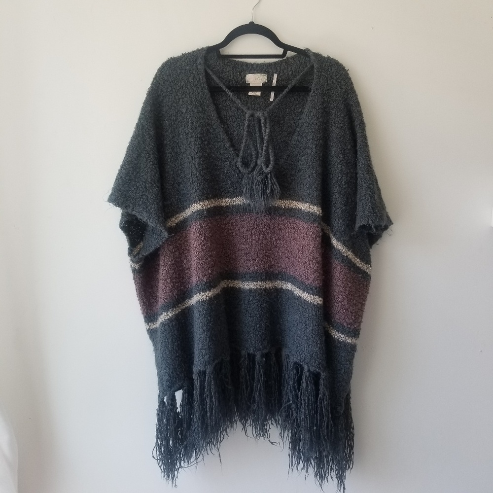 Free People Knit Poncho